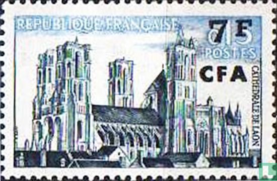 Laon Cathedral, with overprint