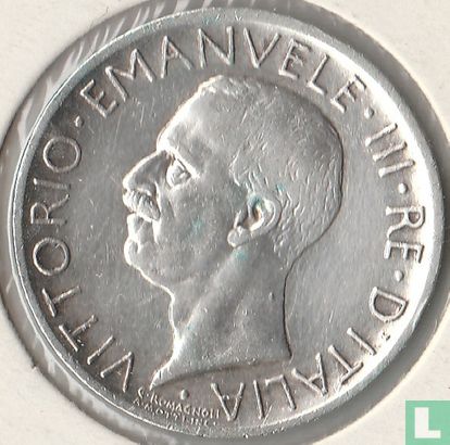 Italy 5 lire 1928 (edge inscription **FERT**) - Image 2