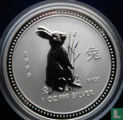 Australië 1 dollar 1999 (kleurloos) "Year of the Rabbit" - Afbeelding 1