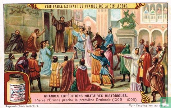 Pierre l'Ermite prêchela première Croisade (1096-1099)