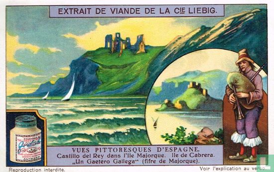 Castillo del Rey dans l'Ile Majorque. Ile de Cabrera. "Un Gaetero Gallega" (fifre de Majorque)