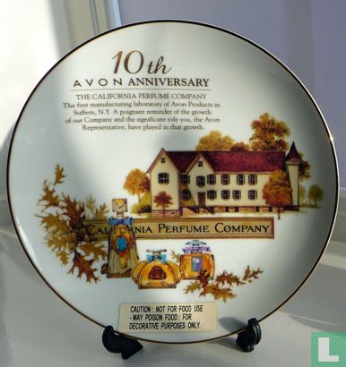 10th avon anniversary award plate - Image 1