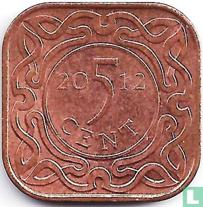 Suriname 5 cent 2012 (zonder muntteken) - Afbeelding 1