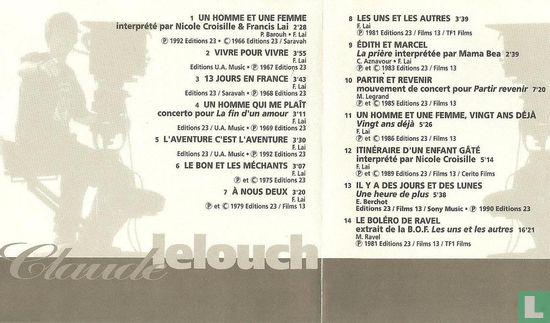Claude Lelouch : Mes Musiques de Films - Bild 2