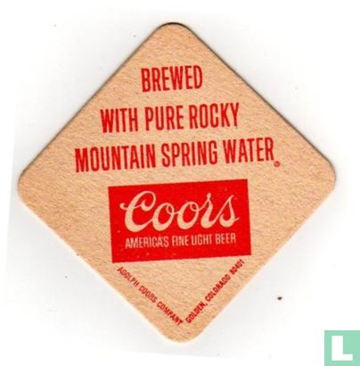 Brewed with pure rocky mountain spring water