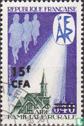 Rural family help, with overprint