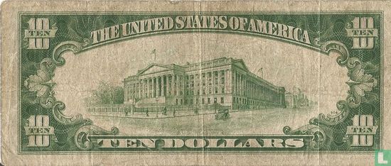 United States $ 10 1934 (Silver certificate, yellow seal)  - Image 2