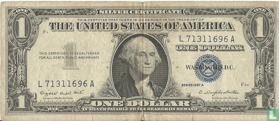United States 1 dollar 1957 A - Image 1