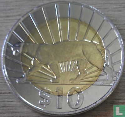 Uruguay 10 pesos uruguayos 2011 "Puma" - Afbeelding 2