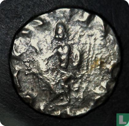 Indo Scythisch Koninkrijk Bactrië,  AR Drachme,  40-1 BC , Hermaios var. - Afbeelding 2