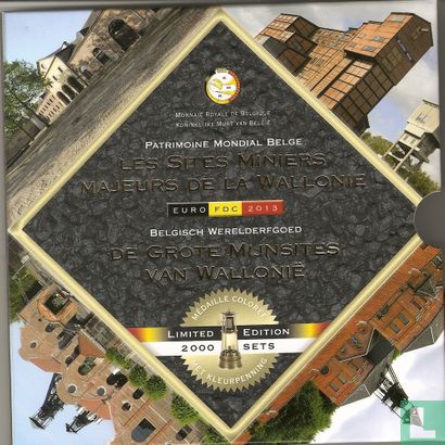 België jaarset 2013 "De grote mijnsites van Wallonië" (gekleurd) - Afbeelding 1