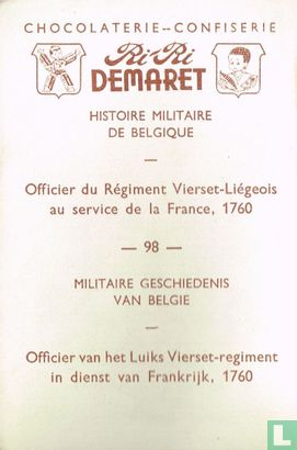 Officier van het Luiks Vierset-regiment in dienst van Frankrijk, 1760 - Image 2