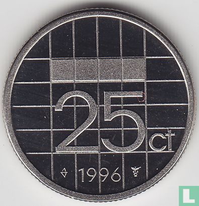 Netherlands 25 cents 1996 (PROOF) - Image 1