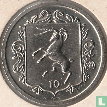 Isle of Man 10 pence 1984 (AA) "Quincentenary of the College of Arms" - Image 2