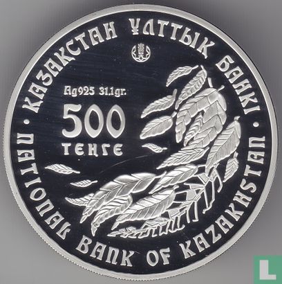 Kazachstan 500 tenge 2008 (PROOF) "Linum olgae" - Afbeelding 2