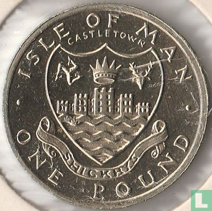 Man 1 pound 1984 (nikkel-messing - AA) "Castletown" - Afbeelding 2