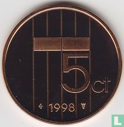 Nederland 5 cent 1998 (PROOF) - Afbeelding 1