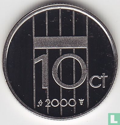 Netherlands 10 cents 2000 (PROOF - type 1) - Image 1