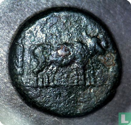 Roman Empire  AE17  (Philippi, Macedonië; Tiberius)  14-37 CE - Afbeelding 2