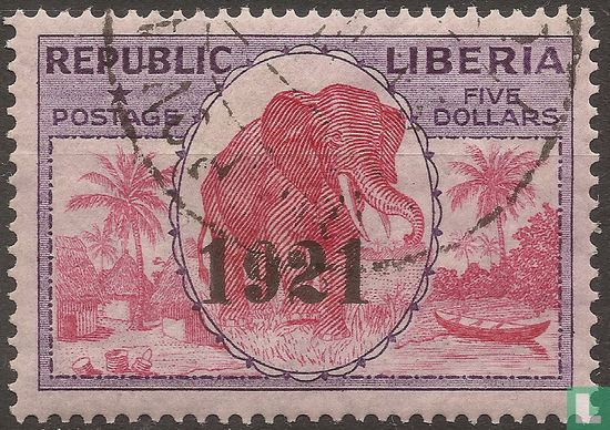 Elephant with overprint