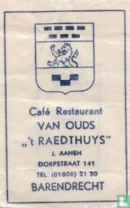 Café Restaurant van Ouds " 't Raedthuys"  - Image 1