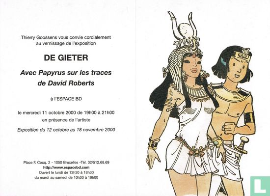 Exposition De Gieter - Avec Papyrus sur les traces de David Roberts