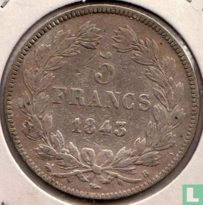 France 5 francs 1843 (B) - Image 1