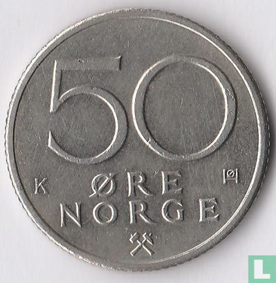 Noorwegen 50 Øre 1985 - Bild 2