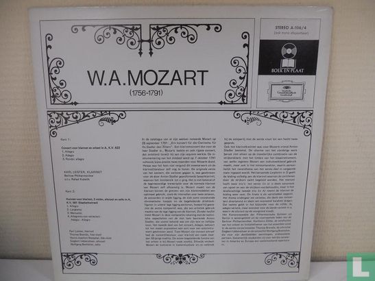 Mozart Klarinettenkonzert A-Dur KV 622 / Klarinettenquintett A-Dur KV 581 - Afbeelding 2