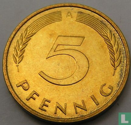 Duitsland 5 pfennig 1999 (A) - Afbeelding 2