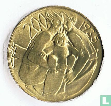 San Marino 200 lire 1985 "Redemption from drugs" - Afbeelding 1