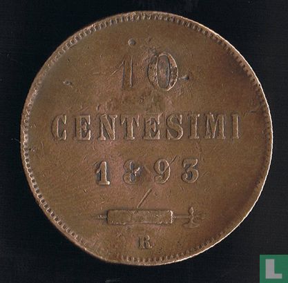 San Marino 10 centesimi 1893 - Image 1