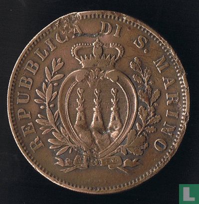 San Marino 10 centesimi 1893 - Image 2