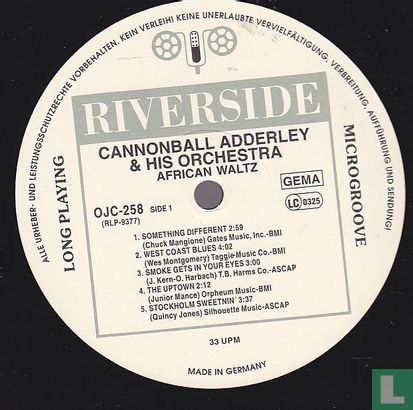 African Waltz Cannonball Adderley and his Orchestra  - Afbeelding 3