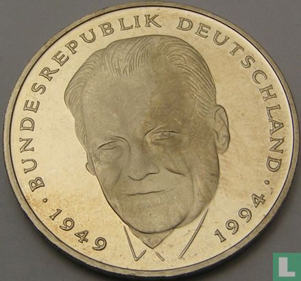 Germany 2 mark 1999 (J - Willy Brandt) - Image 2