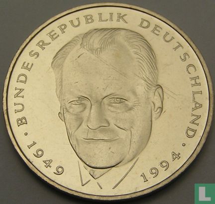 Germany 2 mark 1999 (A - Willy Brandt) - Image 2