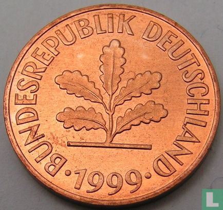 Germany 2 pfennig 1999 (G) - Image 1