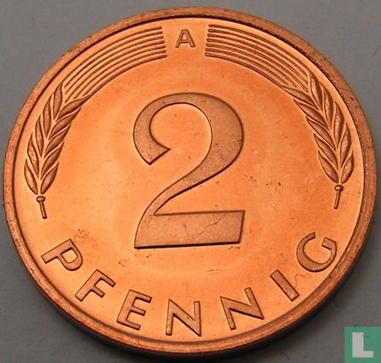 Allemagne 2 pfennig 1999 (A) - Image 2