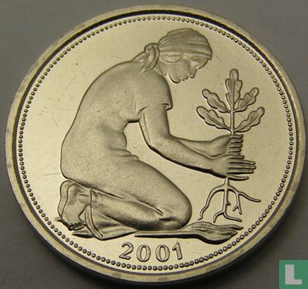 Germany 50 pfennig 2001 (J) - Image 1