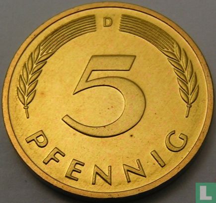Duitsland 5 pfennig 1999 (D) - Afbeelding 2