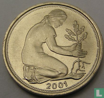 Duitsland 50 pfennig 2001 (G) - Afbeelding 1