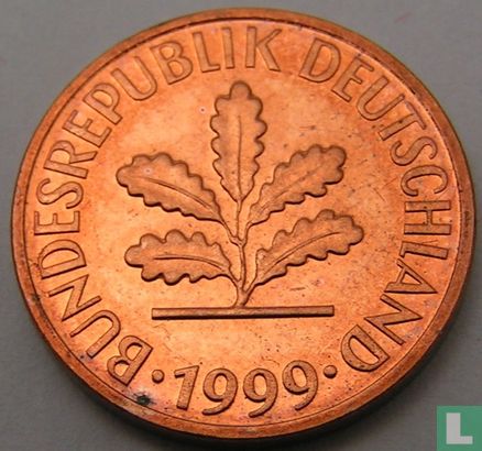 Duitsland 1 pfennig 1999 (A) - Afbeelding 1