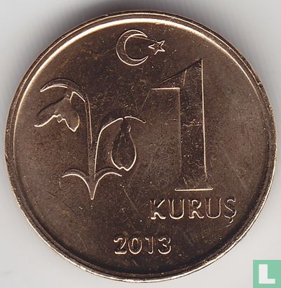 Turkije 1 kurus 2013 - Afbeelding 1