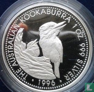Australië 1 dollar 1996 (PROOF - zonder privy merk) "Kookaburra" - Afbeelding 1