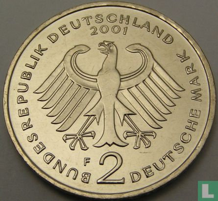 Duitsland 2 mark 2001 (F - Franz Joseph Strauss) - Afbeelding 1