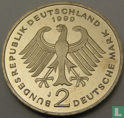 Duitsland 2 mark 1999 (J - Franz Joseph Strauss) - Afbeelding 1