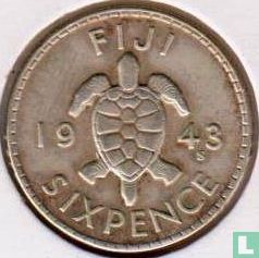 Fiji 6 pence 1943 - Image 1