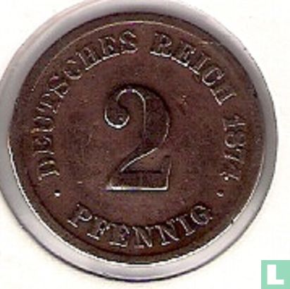 Empire allemand 2 pfennig 1874 (F) - Image 1