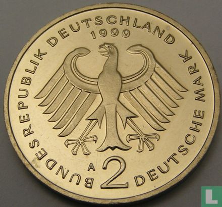 Allemagne 2 mark 1999 (A - Ludwig Erhard) - Image 1