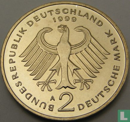 Allemagne 2 mark 1999 (A - Franz Joseph Strauss) - Image 1